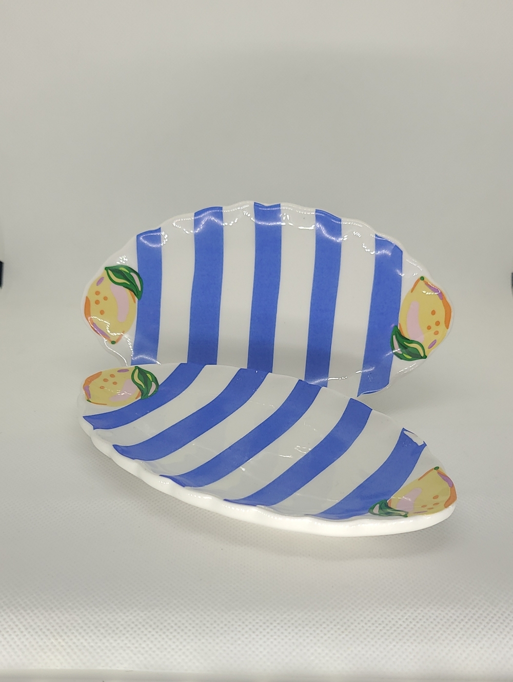 TWO X Stripes & Lemons Trinket Soap Dish from The Spring Shop Brand New